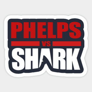 Phelps VS Shark Sticker